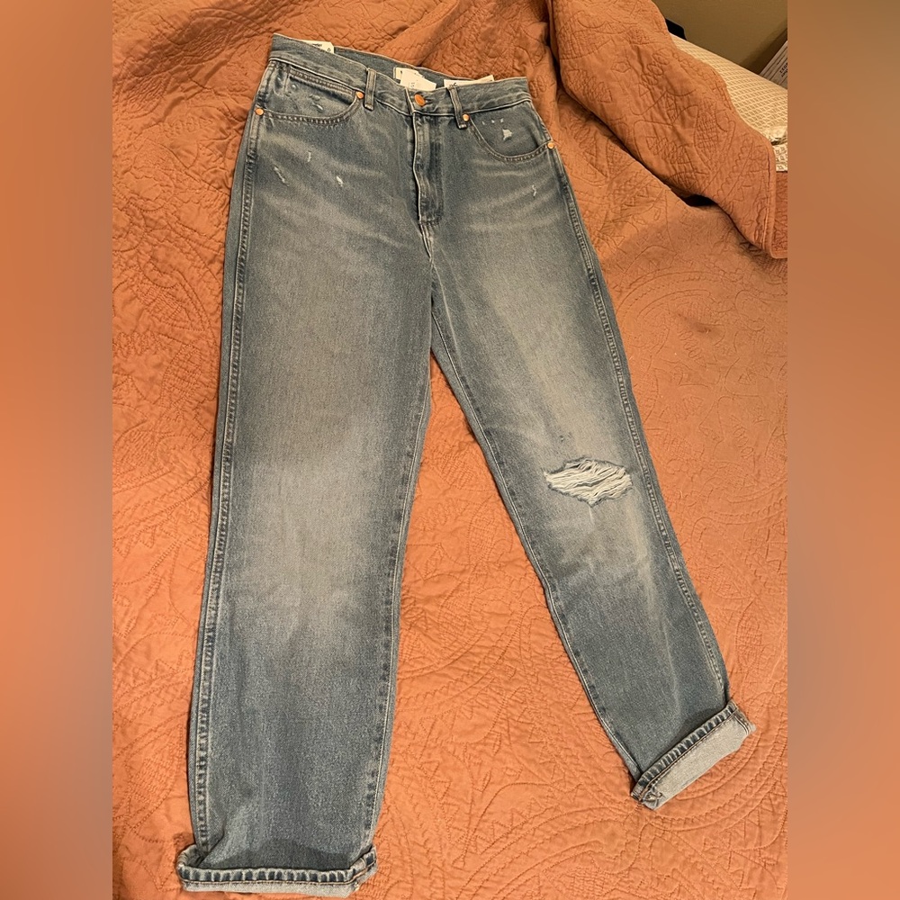 Wild West 603 high waisted, straight ankle jeans